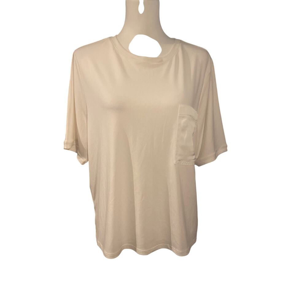Dressy Casual Short Sleeve Office Tee Top White Nordstrom  Large